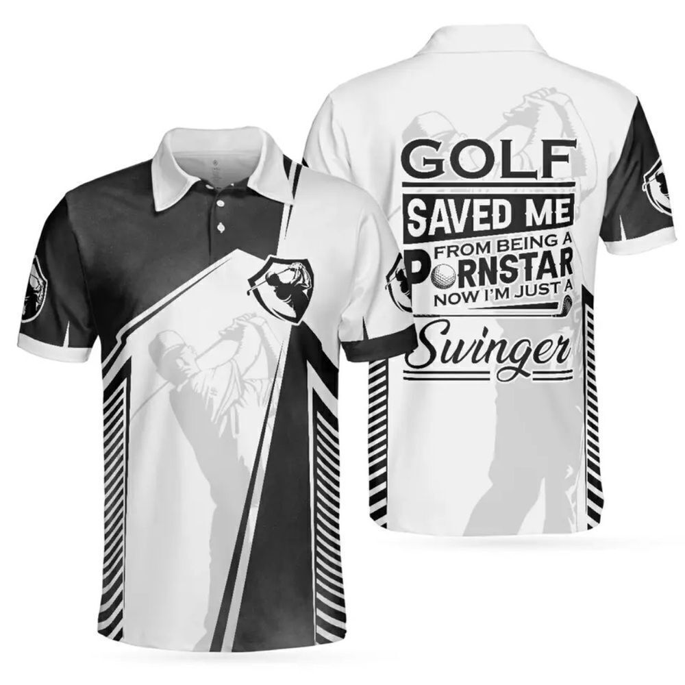 Crazy Golf saved me from being a porn star Swingers Performance Polo Shirt XL